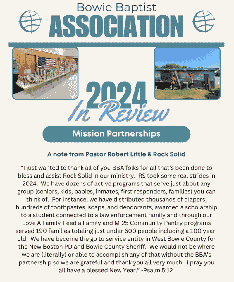 Bowie Baptist Association 2024 Recap Bowie Baptist Association 2024 Recap