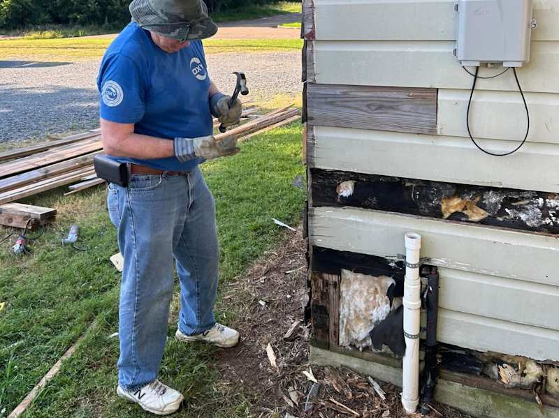 Exterior Building Painting - During