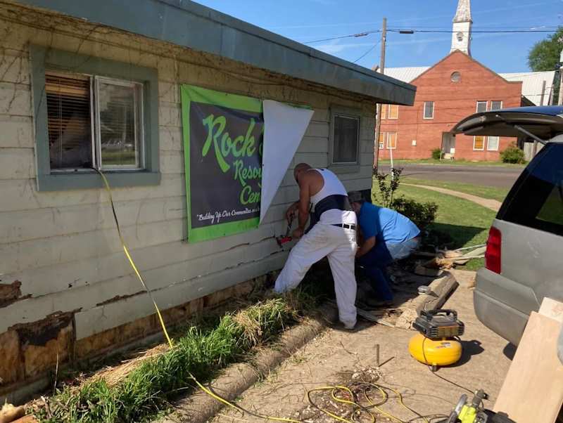 Exterior Building Painting - During