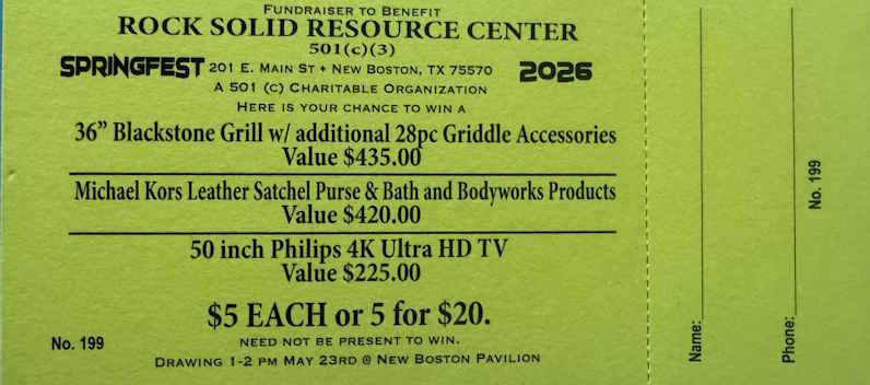 Springfest Raffle Ticket