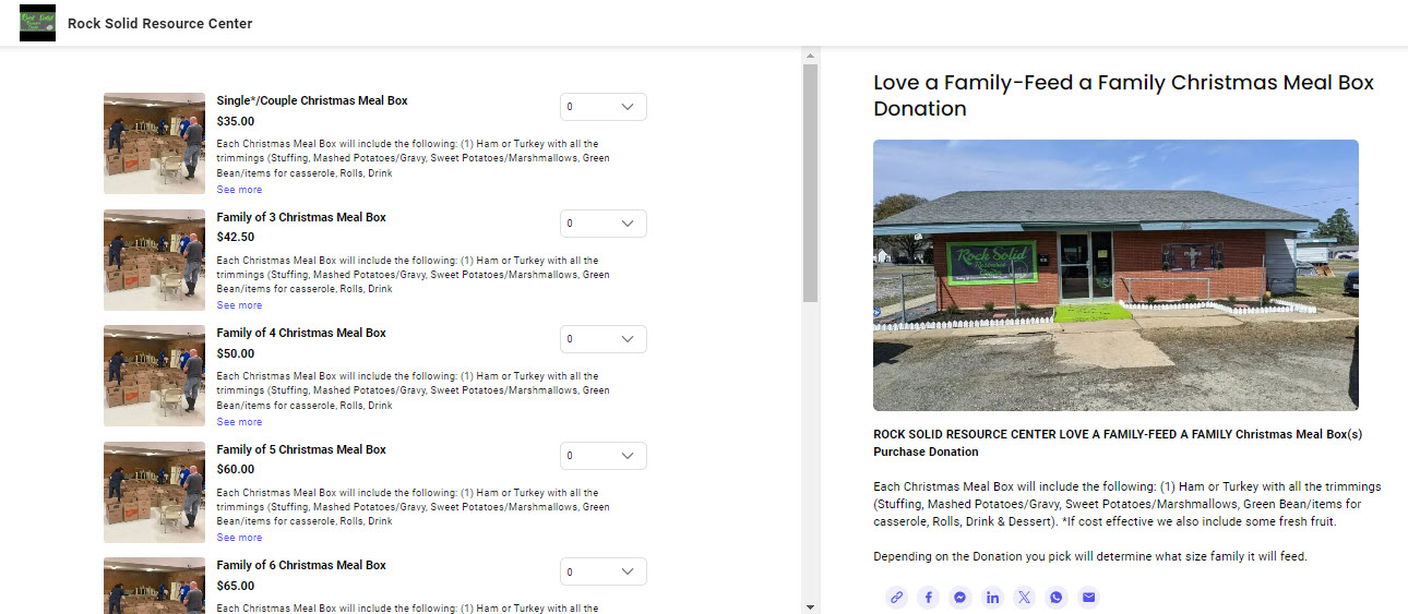 Zeffy Love a Family-Feed a Family Donation Purchase